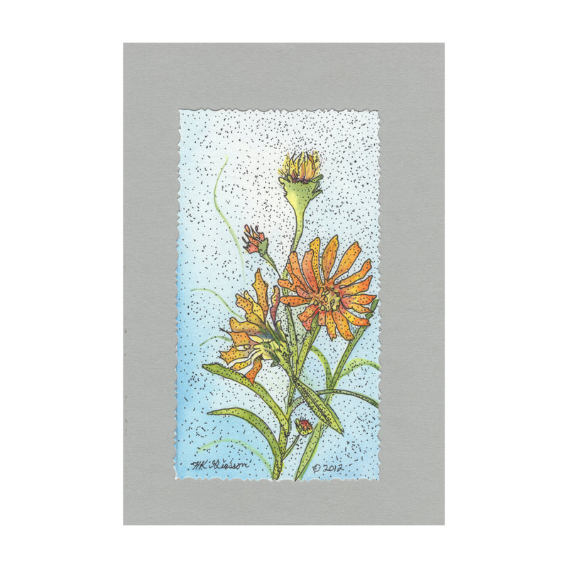 Daisy Dance 4 Mini Floral Watercolor Painting